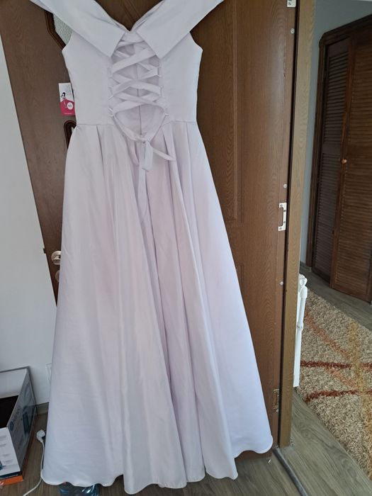 Rochie alba lunga mireasa/cununie/botez