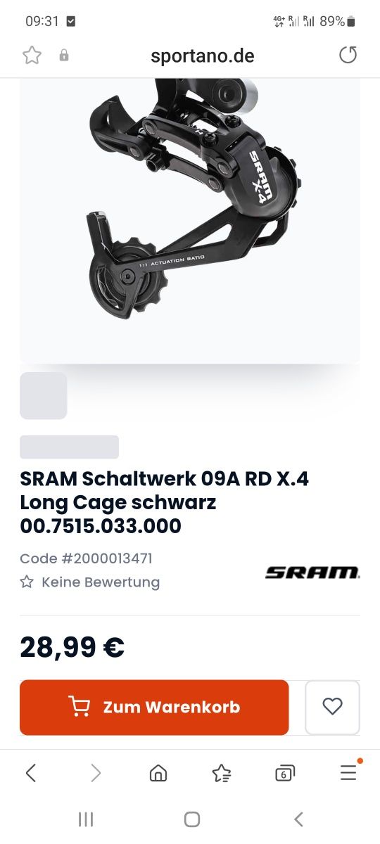 Schimbator SRAM  X4