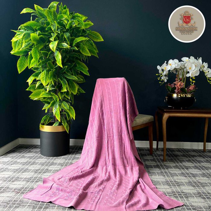 Плед Романтичный Golden Needle — Роскошный вязаный