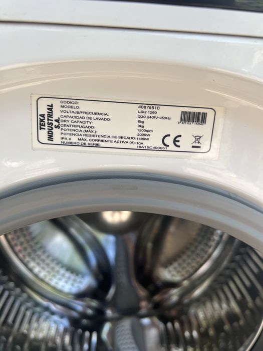 Masina de spalat rufe cu uscator incorporabila Teka LSI 1260 S 60cm