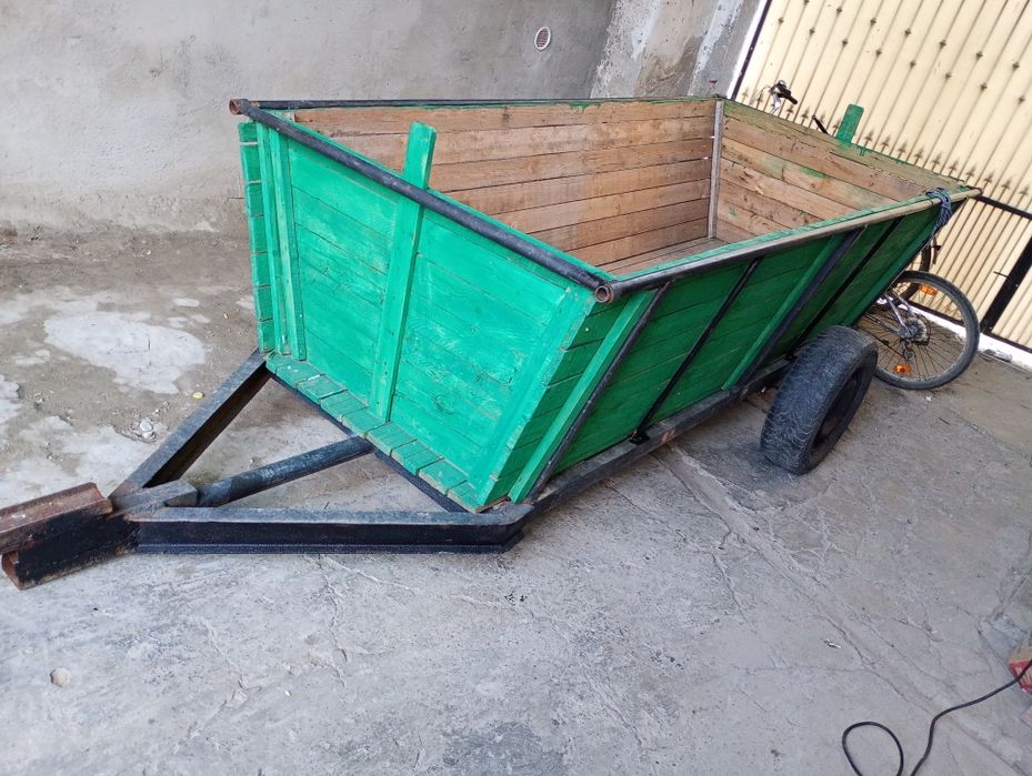 Remorca mono acxa lungime 3 metri cu sistem de frânare cu grup