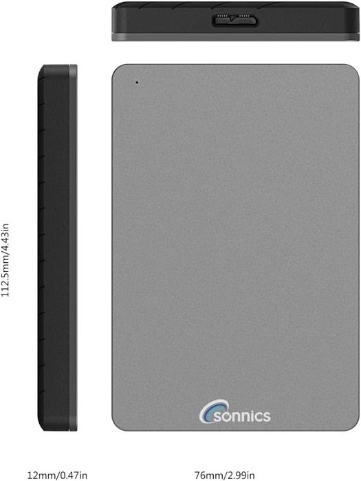 Hard Disk Extern Sonnics, 1TB, USB 3.0, negru,sigilat