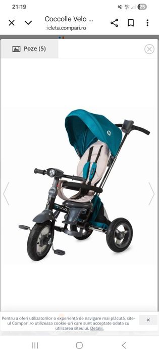 Vând tricicletă Coccolle Velo