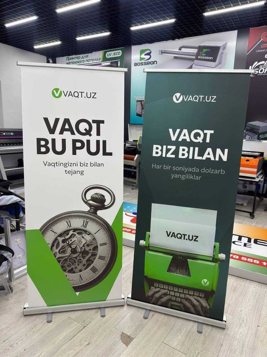 roll up reklama banner chop etish