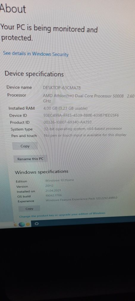 Unitate pc hp nefolosit