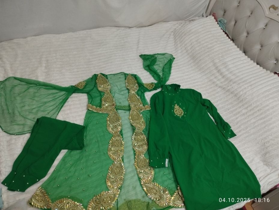 Келин миллий либос. Адрас накидка ва кўйлак лозим