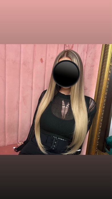 Extensii blond ombre