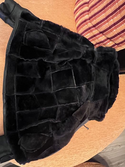 Cojoc copii blana naturala negru