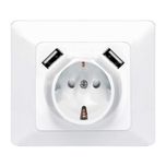 Priza perete cu 2 porturi usb de incarcare workzone