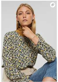 Нова Esprit флорална блуза с копчета на маншетите