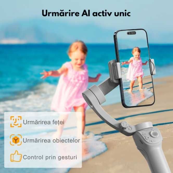 Stabilizator pentru telefon si GoPro, Gimbal stabilizare foto si video