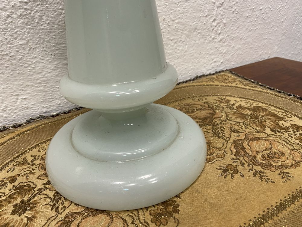 Стара френска газена лампа от разтопено стъкло