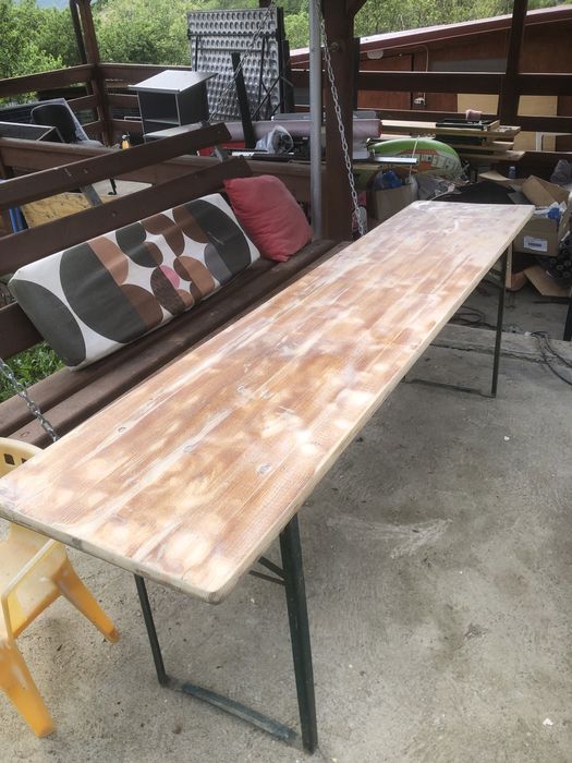 Mese lemn masiv si bancute terase sau foisoare