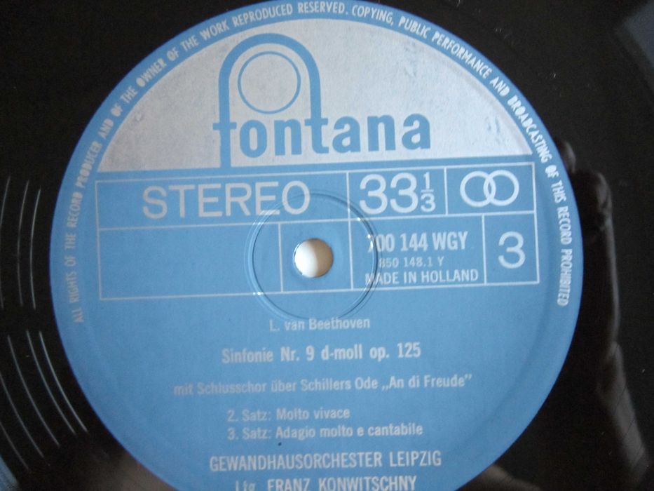 vinil Beethoven 9 Simfonii 6xLP dir. Franz Konwitschny Olanda 1968