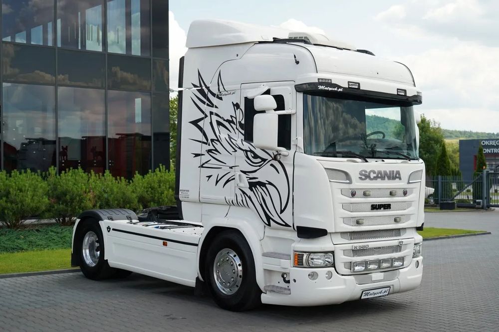 Scania R 580 / V8 / RETARDER / ALL ON PERNE / I-PARK COOL / SKIN / ANVELOPE 100% / DUPĂ CONTRACTUL DE SERVICE GOLDEN