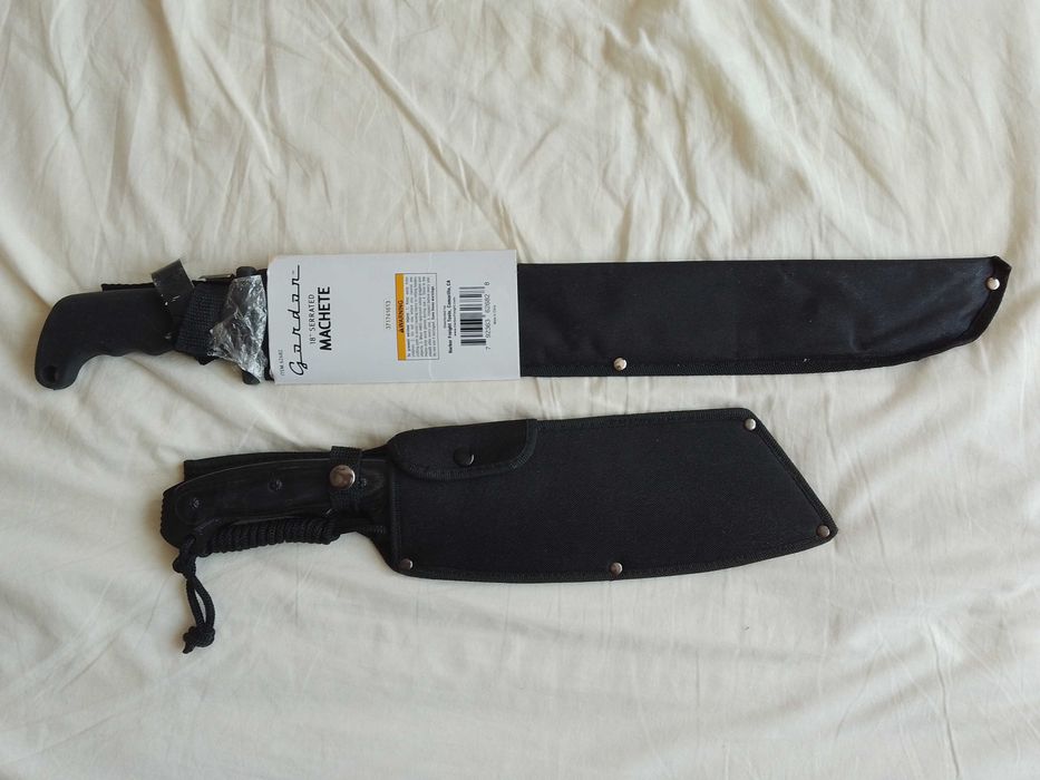 Maceta de Vanatoare si Survival 60cm otel inoxidabil argintiu cu teaca