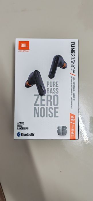 Casti True Wireless JBL Tune 235 NC, True Wireless, Pure Bass, Sigilat