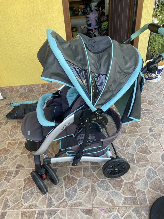 Carucior Graco gri cu turcoaz