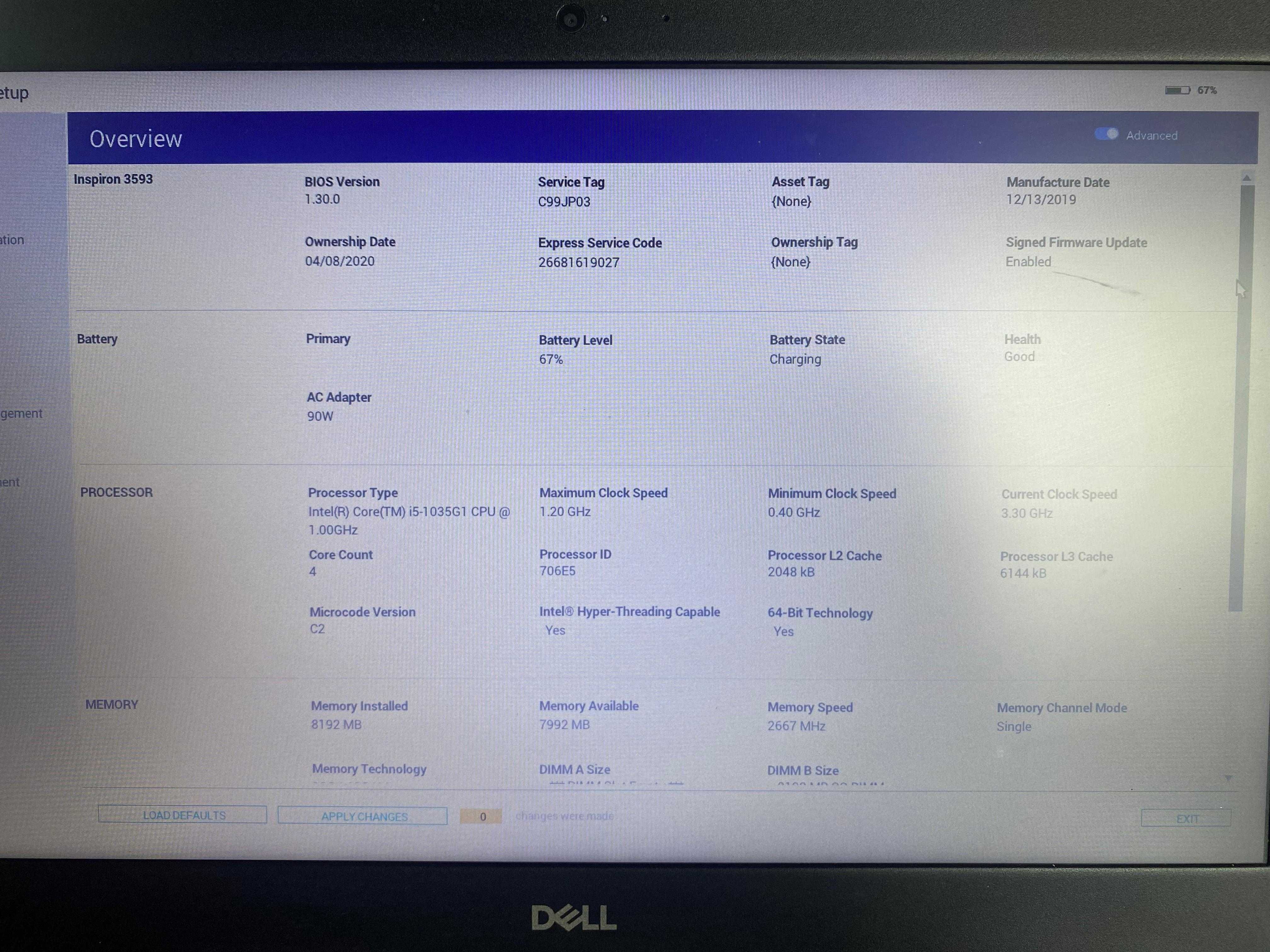 Laptop Dell Inspiron3593+mouse+tastatura+husa.
