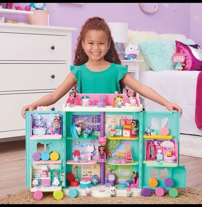 Casă Gabby’s Dollhouse + Toate Cele 6 Camere + Accesorii