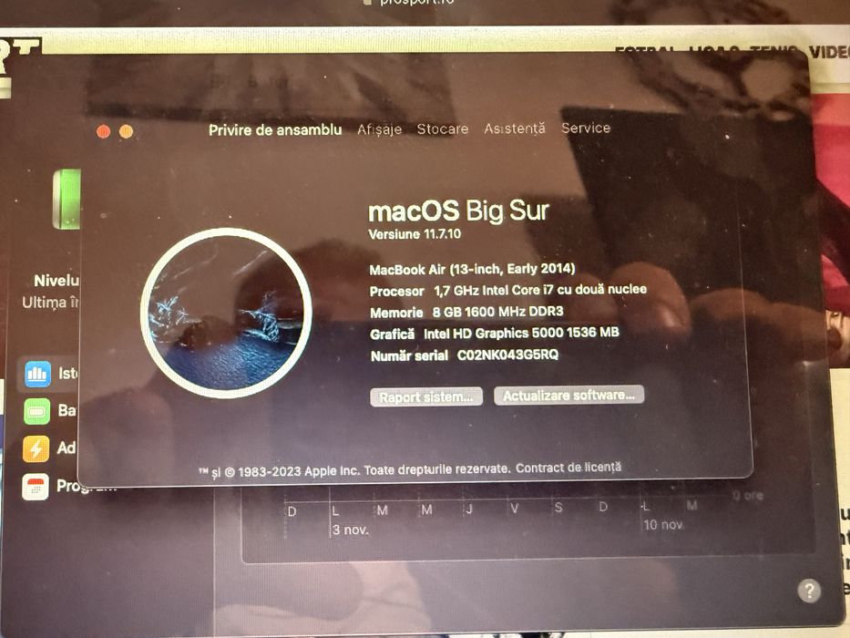 Vand Macbook Air 2014 512 GB SSD i7 8 GB Ram