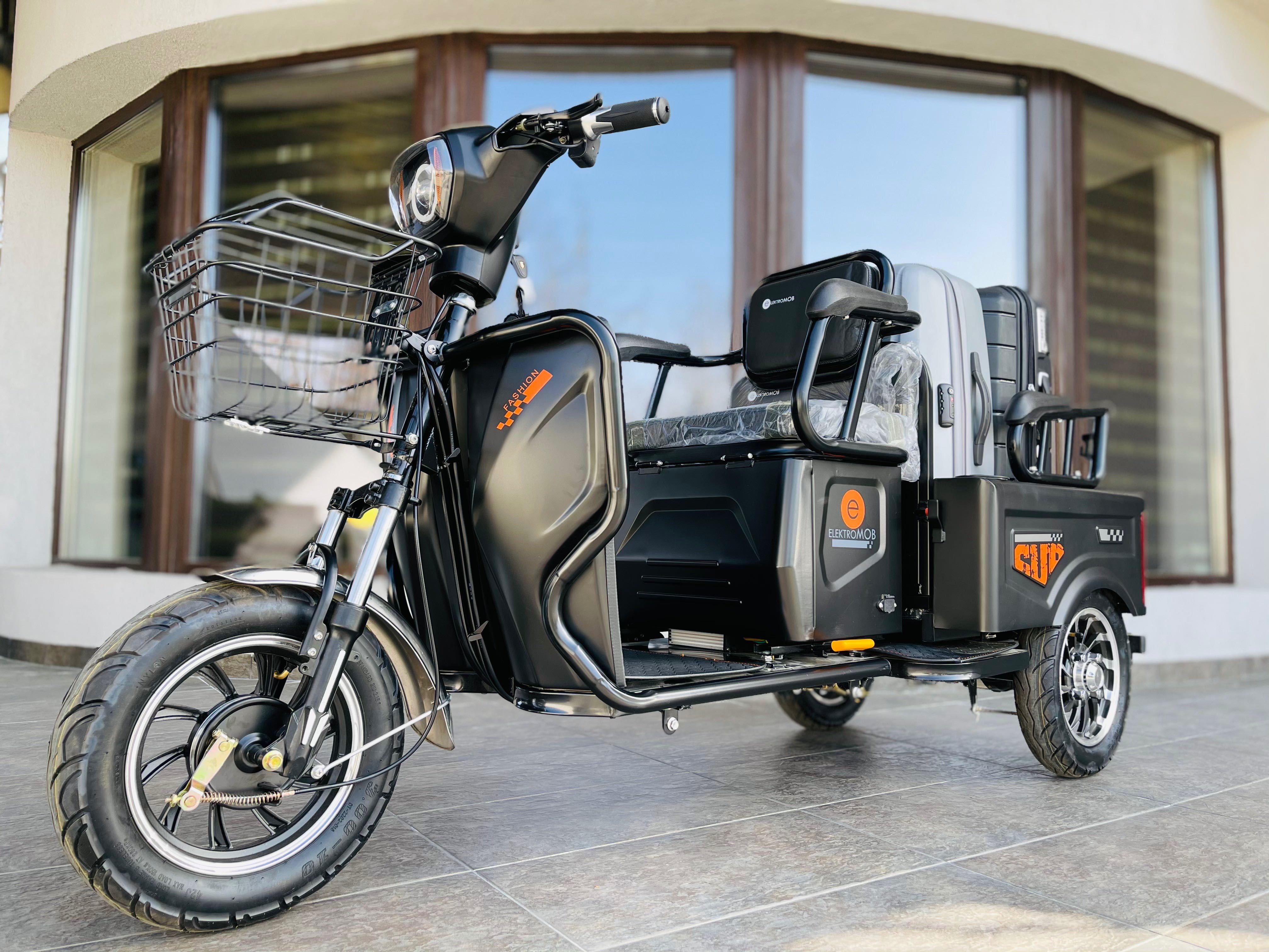 TUK TUK Tricicleta Triciclu Electrica 2 Locuri Baterie 20Ah Scuter ‼️
