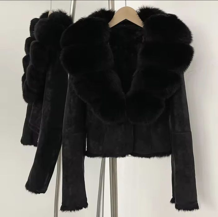 Cojoc piele cu guler blana naturala