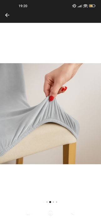 Set 6 huse scaune, universale elastice gri deschis– protecție murdărie