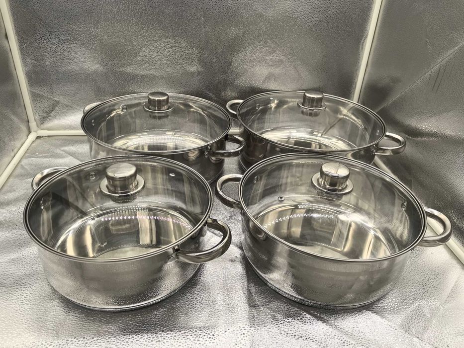 Set cratite inox 4 buc cu capace