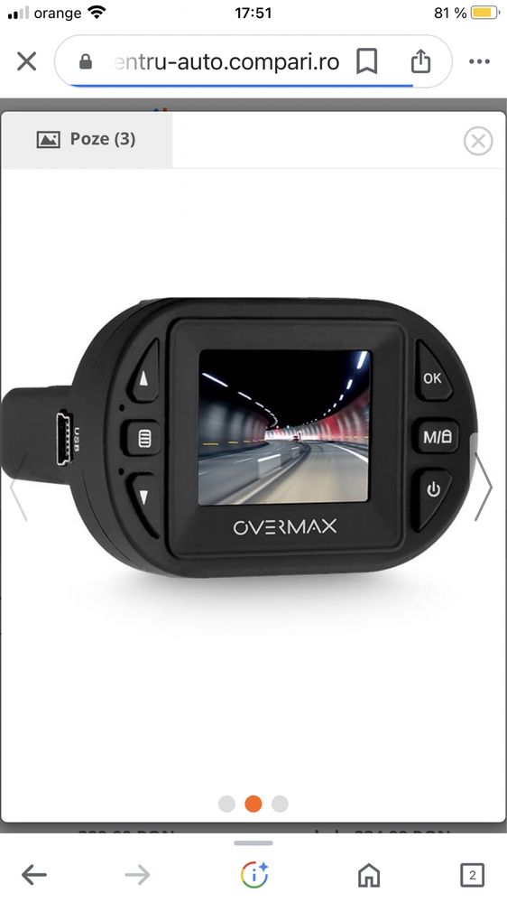 Camera video auto camroad 2.3 overmax