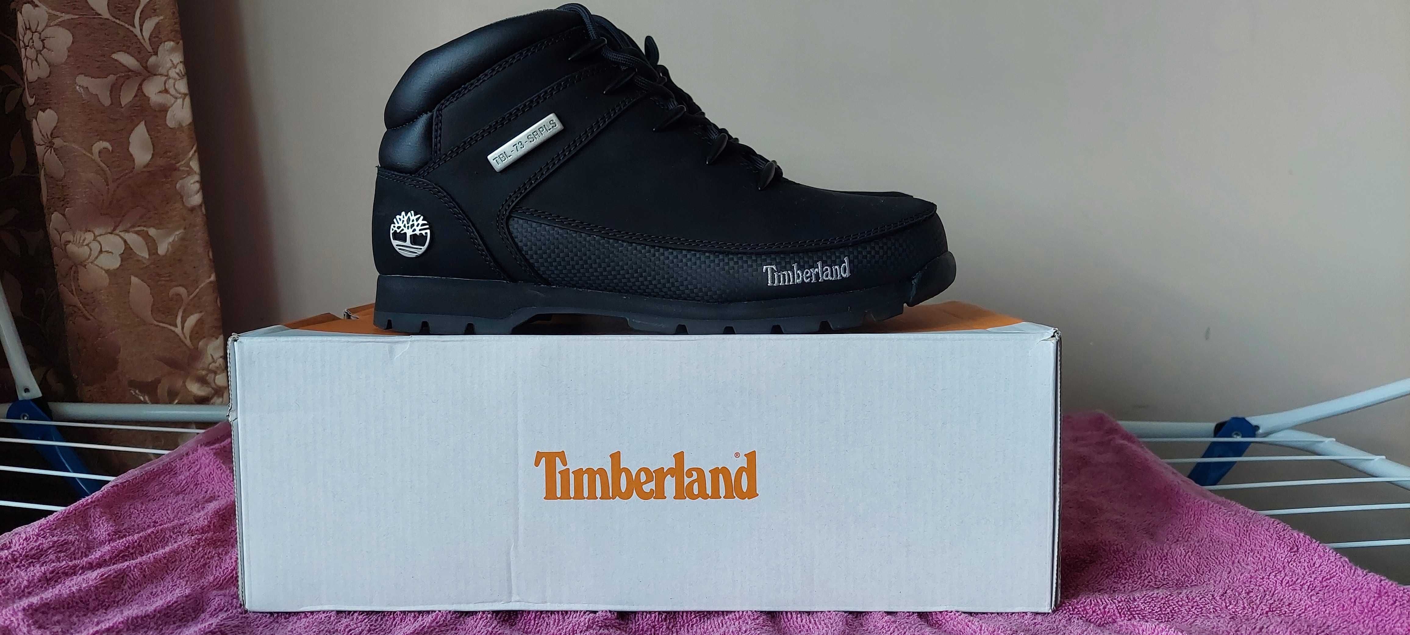 Обувки Timberland Euro Sprint Mid Hiker Black Nubuck