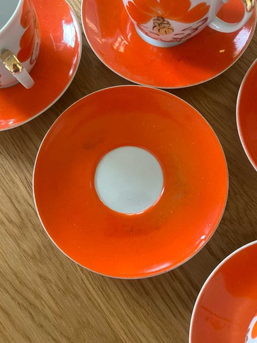 Старинен руски сервиз за чай (200 мл.), закупен около 1980г.