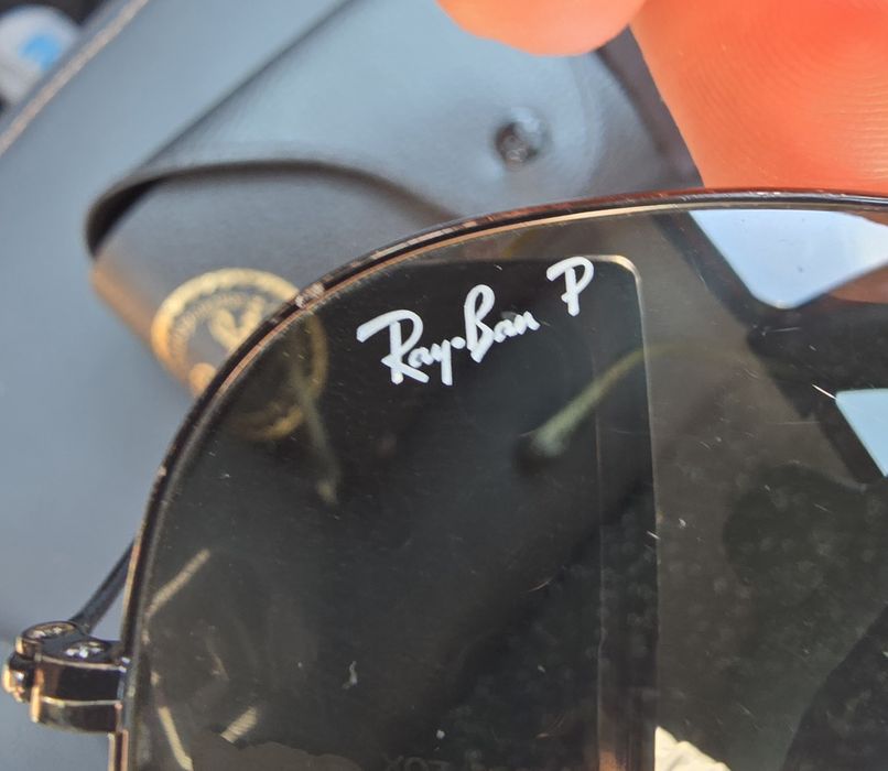 Ochelari Ray-Ban Aviator Polarized Originali + Toc Piele autentic