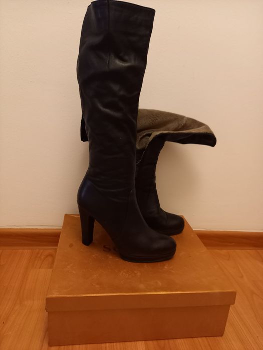 Сапоги натуральная кожа натуральный мех