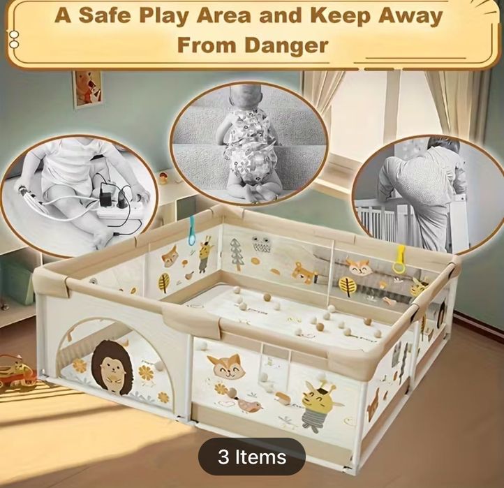 НОВА 150х180см Голяма детска кошара за игра за бебе/ ограда