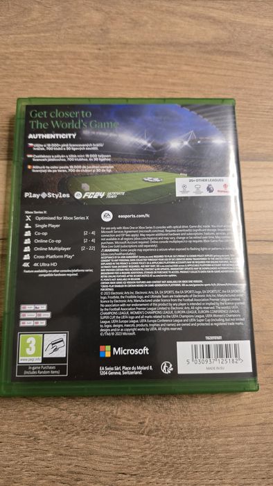Cd Fifa 24 Xbox one, Xbox serix x