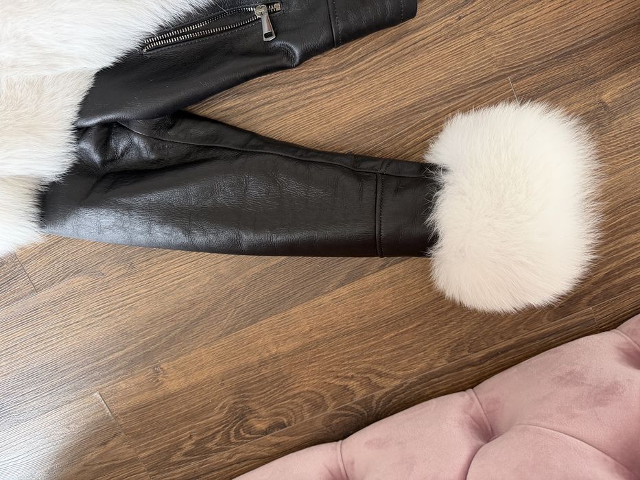 Geaca piele si blana