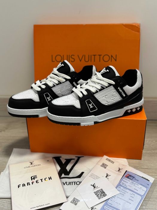 Adidasi Louis Vuitton Trainer Sneaker Black-White Produs Nou-Full Box