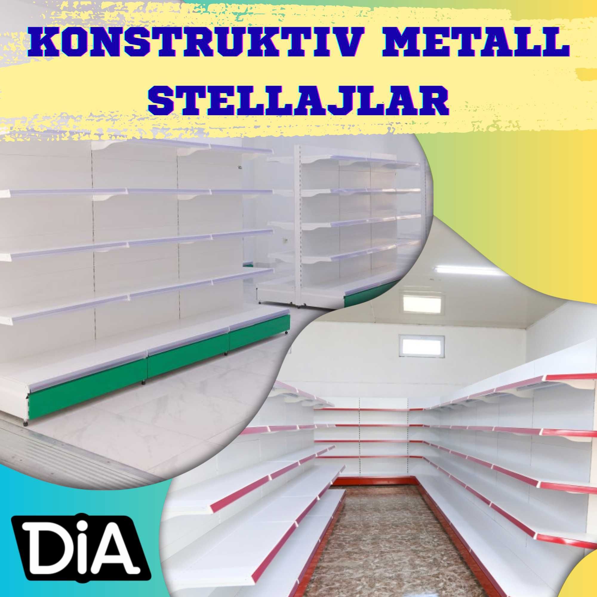 Стеллаж металлический сборный, konstruktiv metall stellajlar