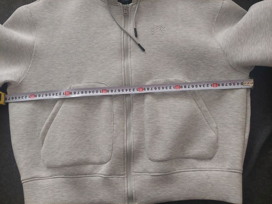 Pull&Bear STWD neoprene-effect hoody in light gray