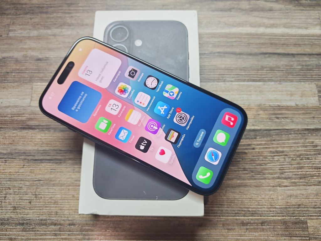 Като нов iPhone 16 5G 128 GB Black Гаранция