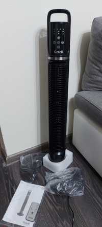 Gotoll tower fan with remote control, oscillating column fan with time