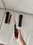 Briceag Stiletto, cuțit Italian 34cm / preț pe bucata negru sau maro