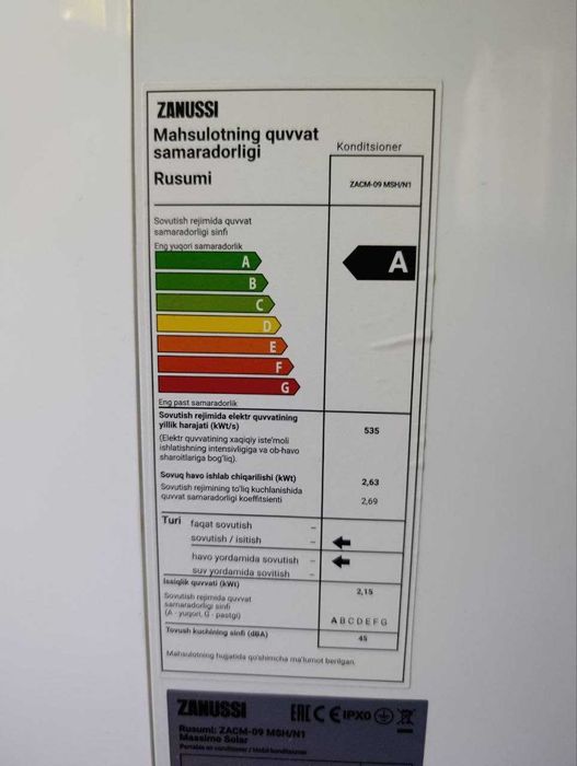 Мобилний Кондиционер ZANUSSI