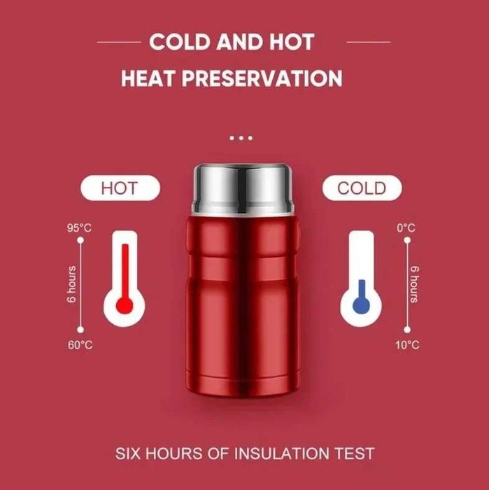 Термо Купа термос за храна за училище Без BPA * 6 часа * Стомана 500мл