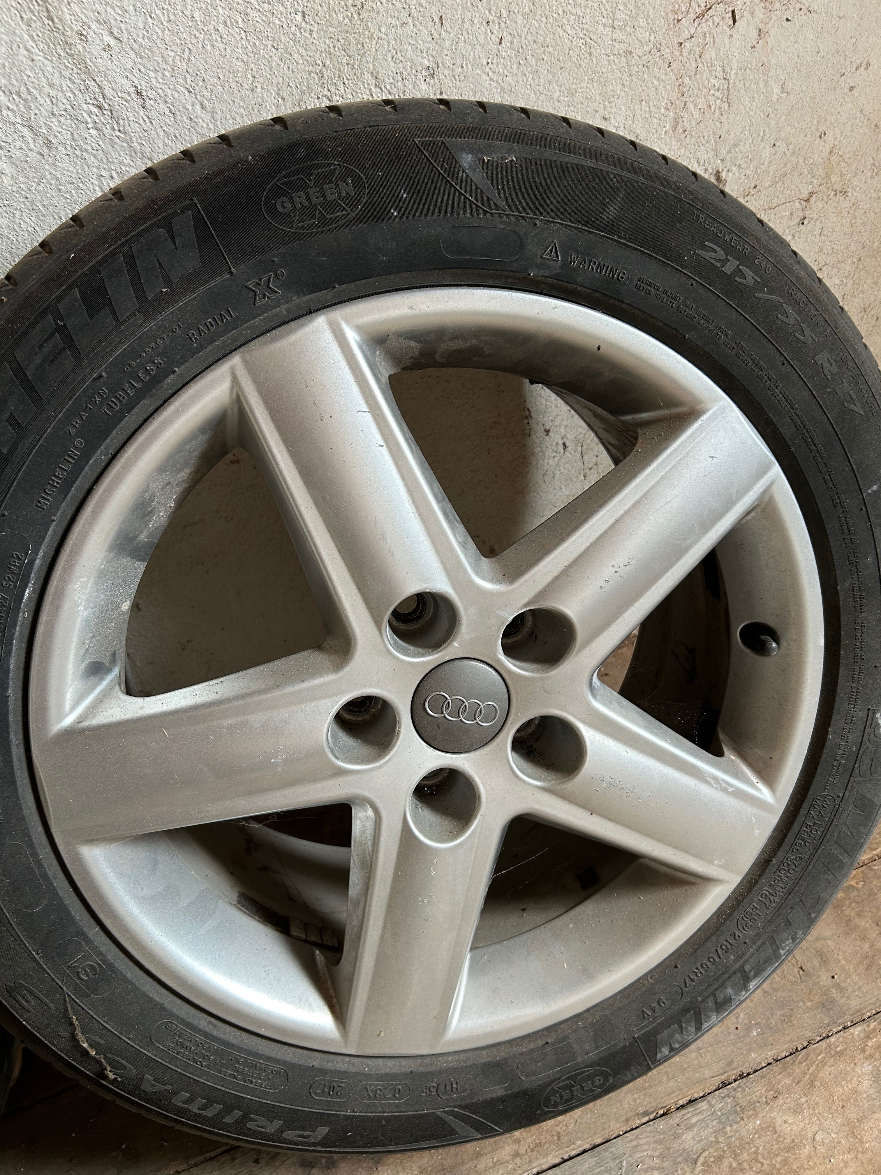 Летни джанти за Ауди , 17-ки- 4Броя заедно с гумата 215/55R17