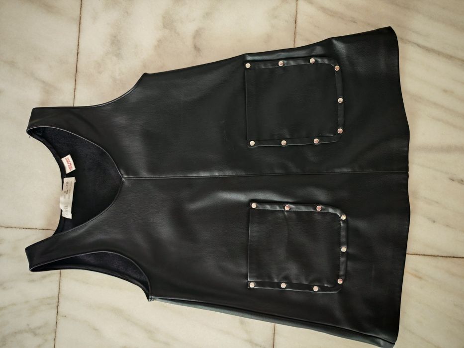 Rochie Zara imitație piele neagra