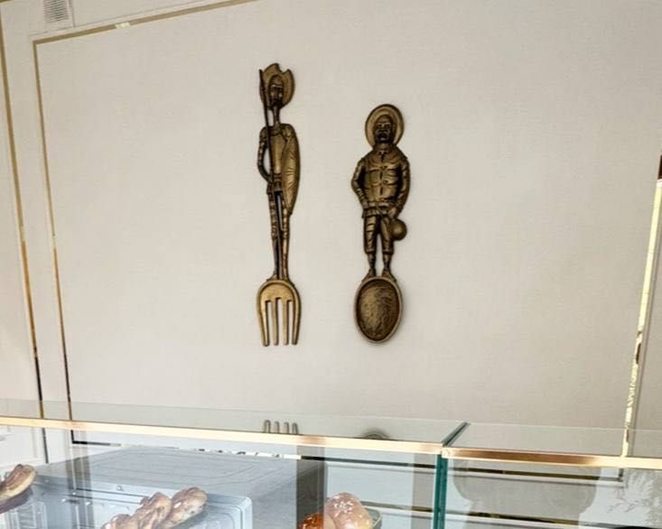Декор на стену Дон Кихот и Санчо Панса ложка и вилка