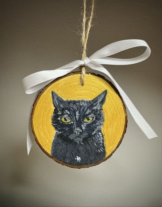 Decorațiune Crăciun – felie lemn