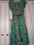 Rochie albastra cu fluturi m 38-40